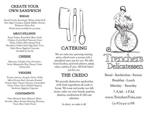 Trenchers delicatessen menu - Wheat Road Cold Cuts - Vineland's Best Italian Deli Home About Us Daily Specials Menus Catering Info Customer Survey Testimonials Advertisements Delicious Homemade Delicacies and Quality Catering f...